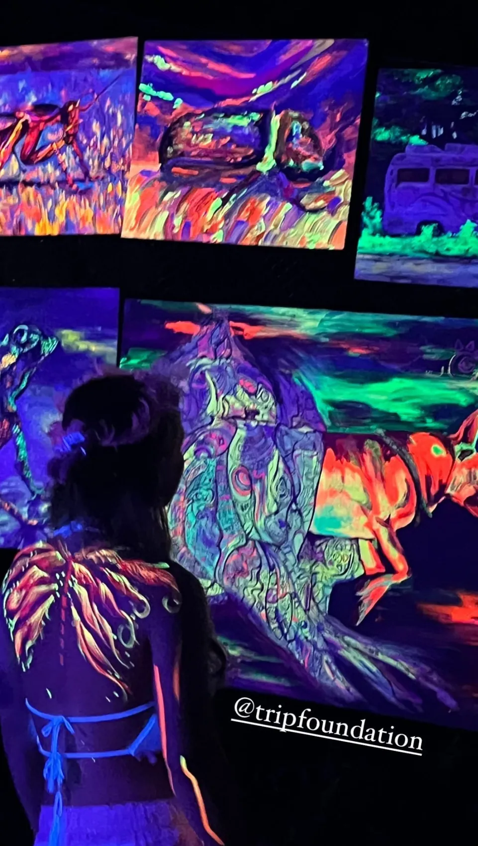 Exhibition view with paintings by Ilia Morozov